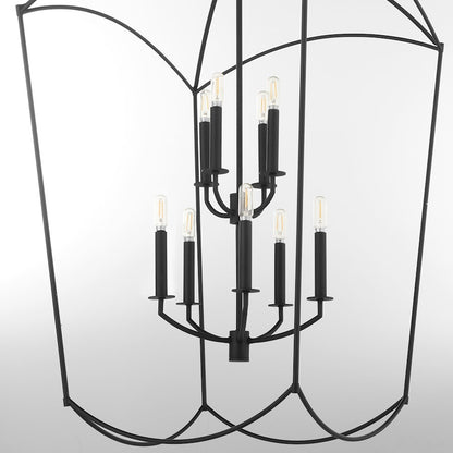 9 Light Entry Light, Matte Black