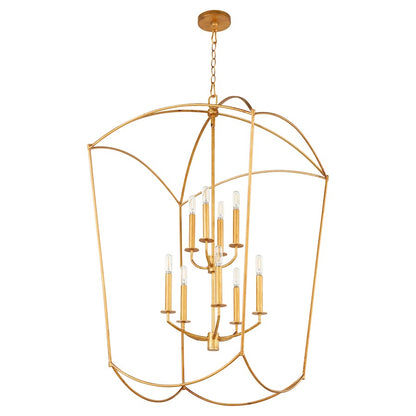 Quorum Mantle 9Lt Entry Light, Gold Leaf - 6812-9-74