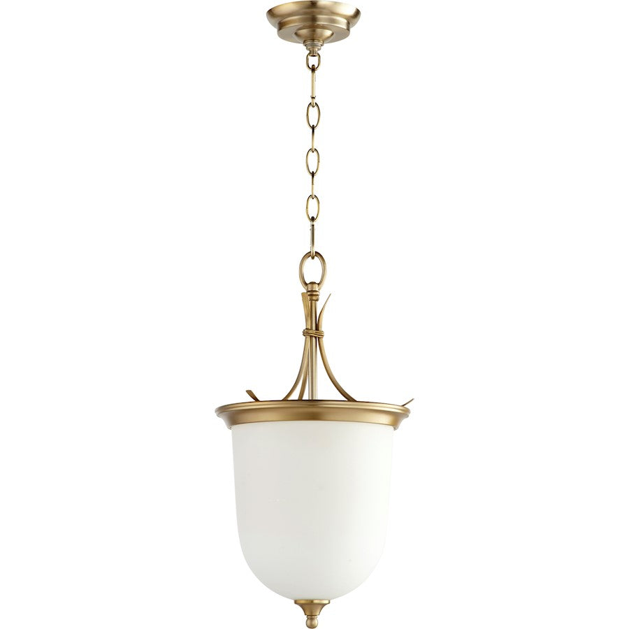 Quorum Flora 2 Light Entry, Aged Brass