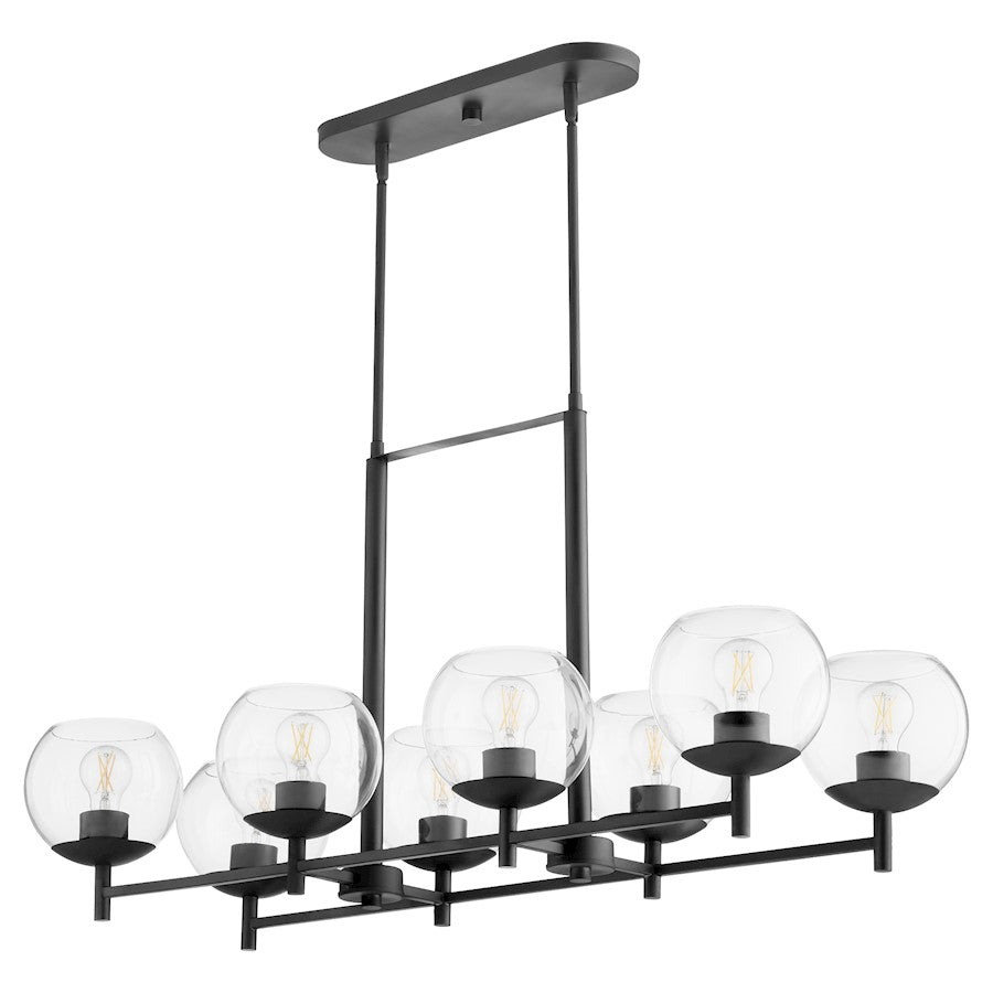 8 Light Linear Chand, Matte Black