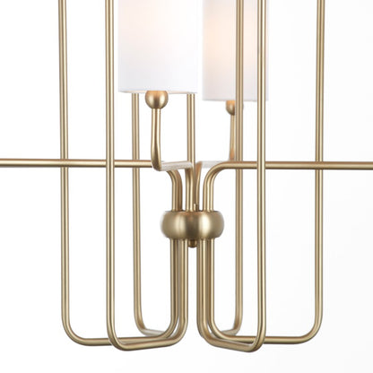 12 Light Chandelier, Aged Brass