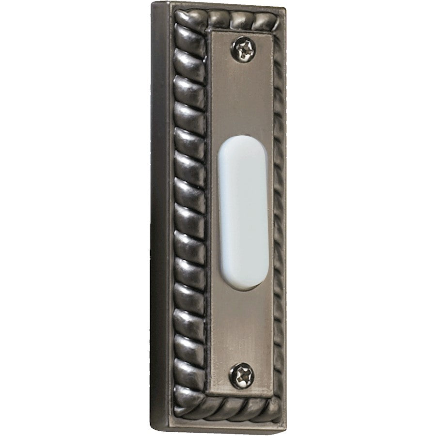 Quorum Door Chime Button, Antique Silver
