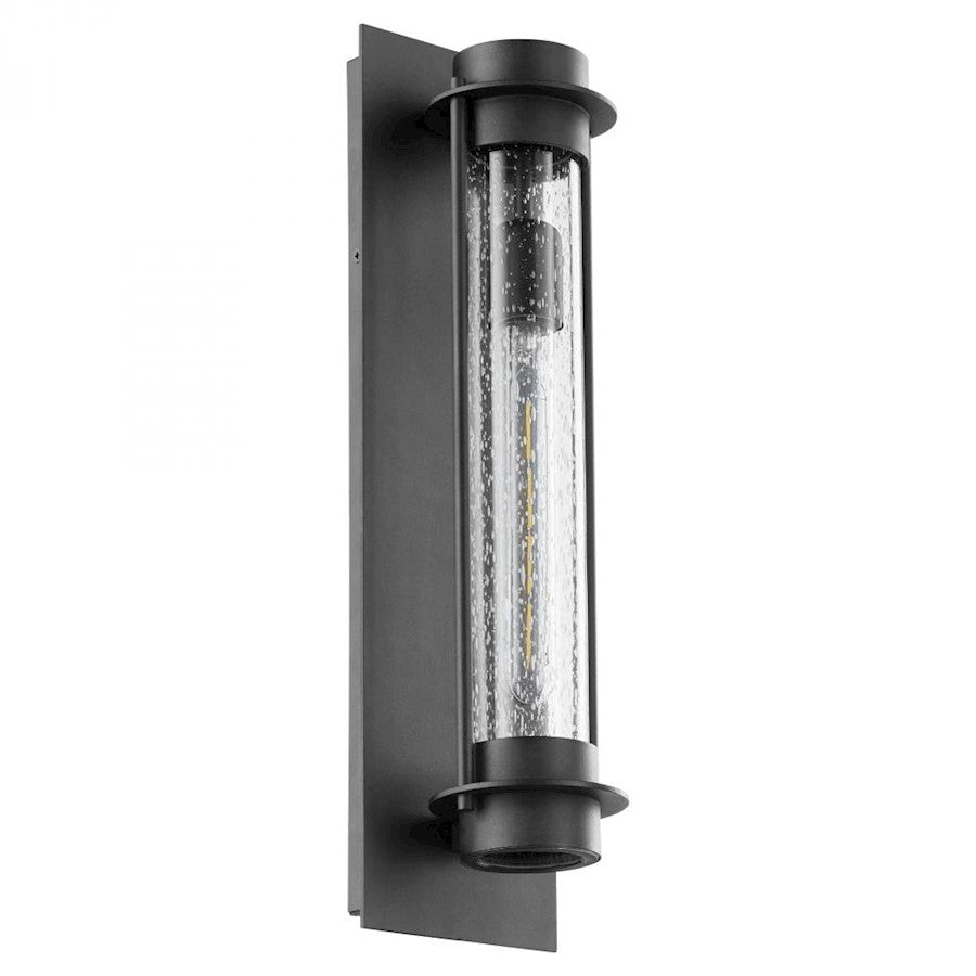 1 Light Outdoor Lantern, Clear Seeded