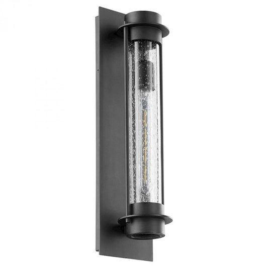 1 Light Outdoor Lantern, Clear Seeded