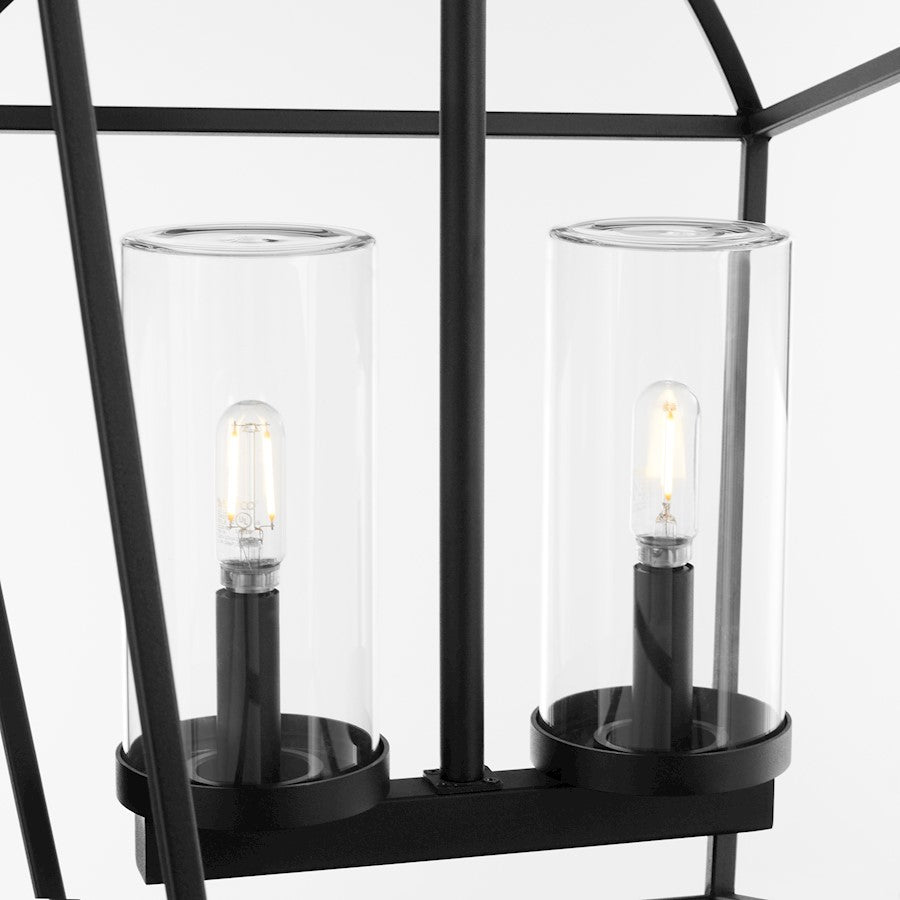 2 Light Wet Pendant, Matte Black