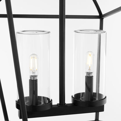 2 Light Wet Pendant, Matte Black