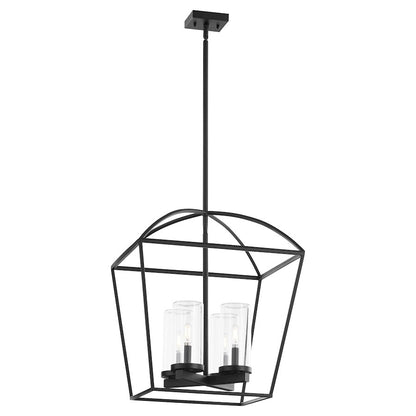 4 Light Wet Pendant, Matte Black