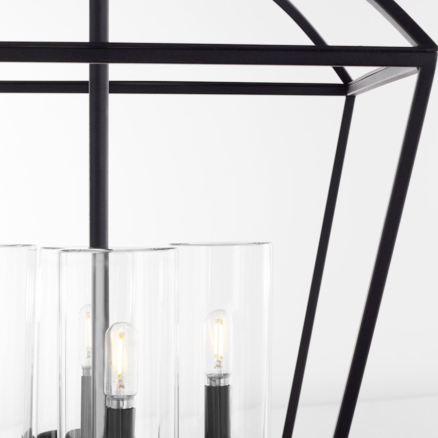 4 Light Wet Pendant, Matte Black