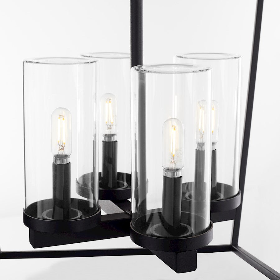 4 Light Wet Pendant, Matte Black