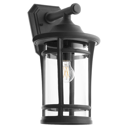 Quorum Haley 18" Outdoor Lantern, Noir/Clear