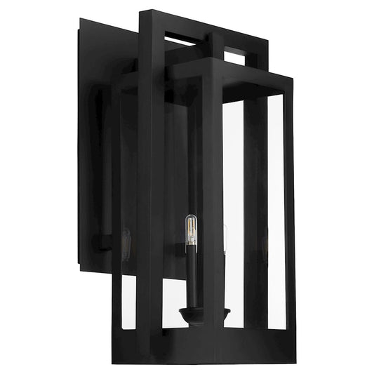 Quorum Marco 30" 4Lt Outdoor Lantern, Textured Black/Clear - 736-30-69