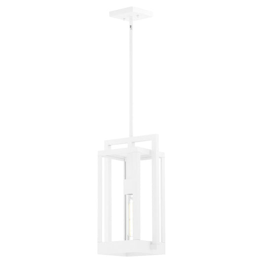 Quorum Marco 18" Pendant, White/Clear - 737-18-6