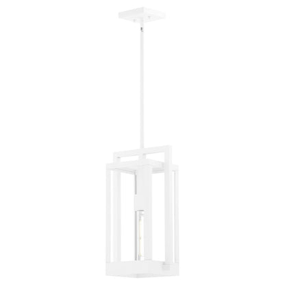 18" Pendant, White/Clear