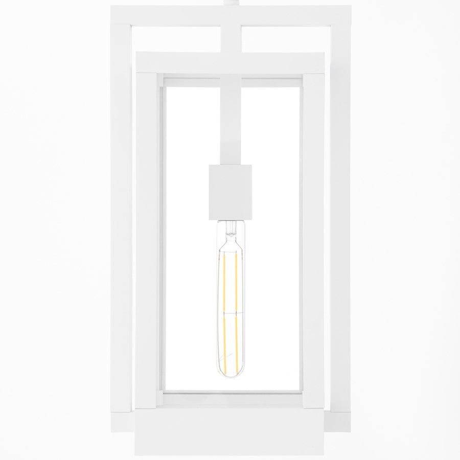 18" Pendant, White/Clear