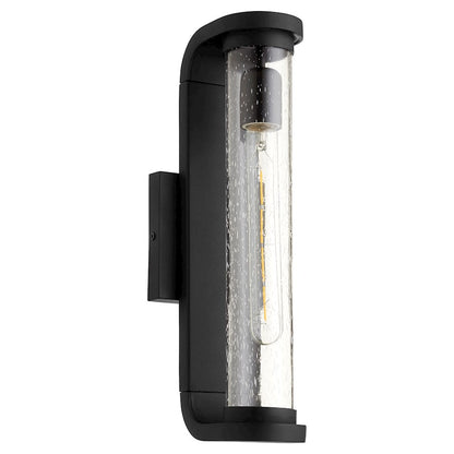 1 Light Outdoor Lantern, Clear Seeded