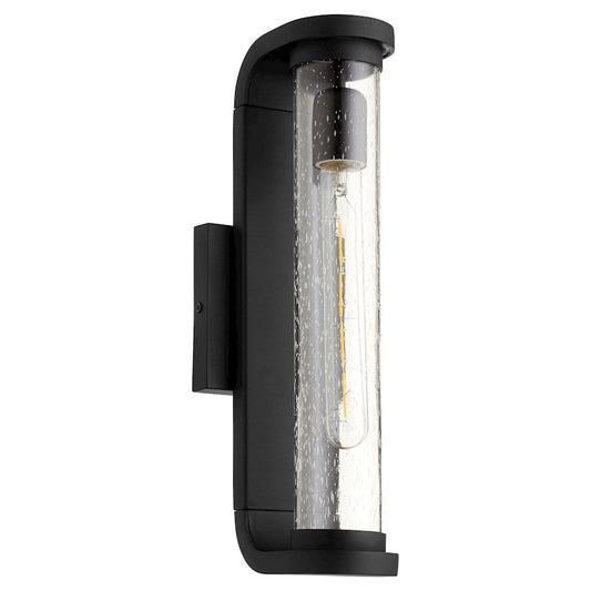 1 Light Outdoor Lantern, Clear Seeded