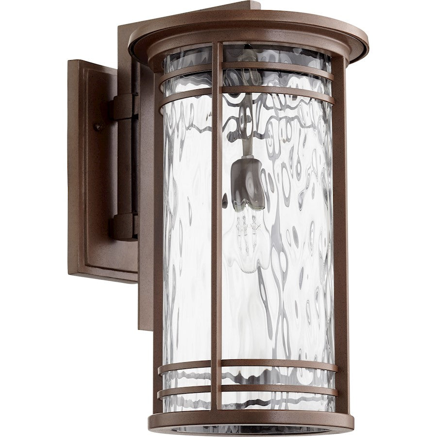 Quorum Larson 1-LT 11.25' Outdoor Lantern, Oiled Bronze/Clear