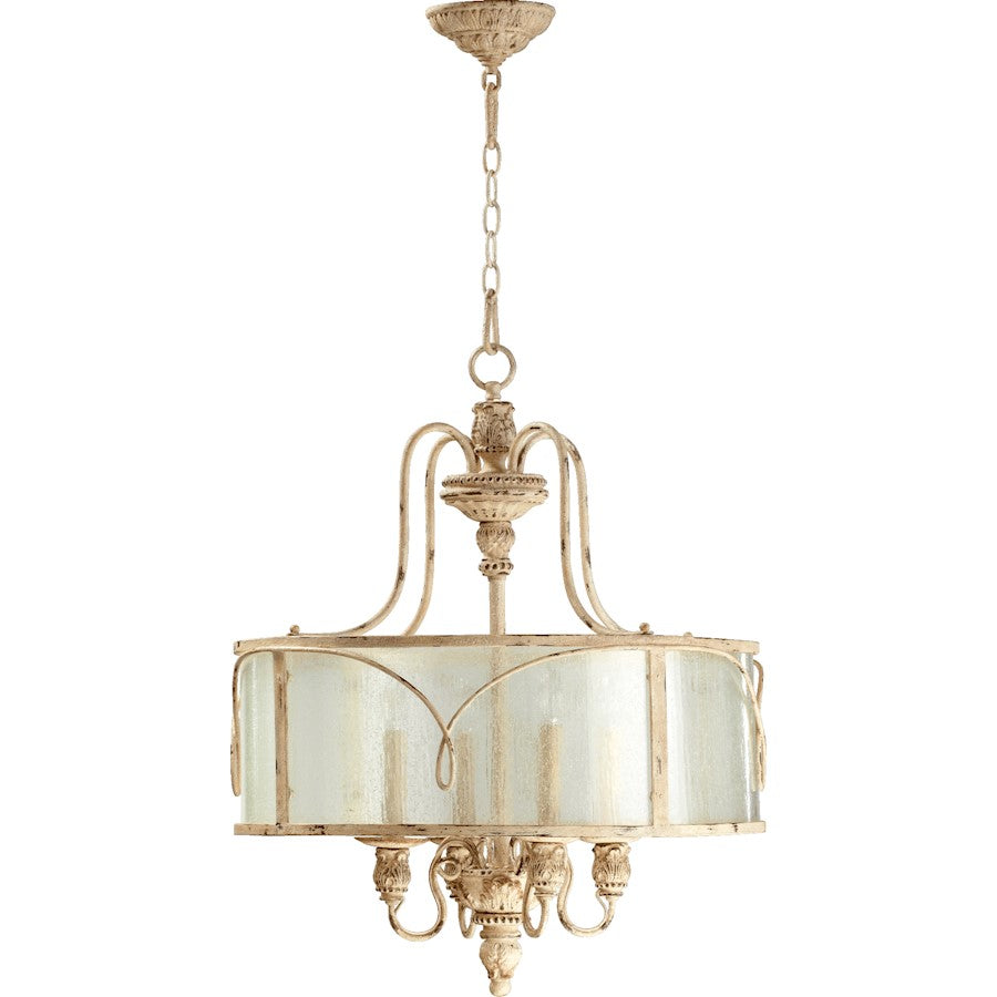 Quorum Salento 4 Light Pendant, Persian White