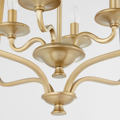 4 Light Entry Light, Aged Brass