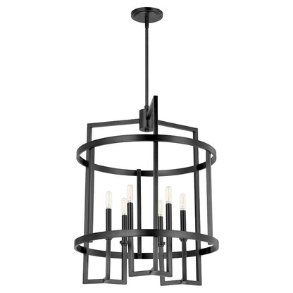 6 Light Entry, Matte Black