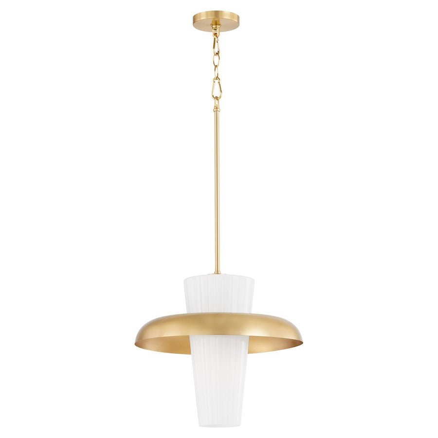 Quorum Mallory 20" Pendant, Aged Brass - 8227-20-80