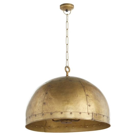 Quorum Artisan 3Lt Dome Pendant, Artisan Brass - 85-3-75