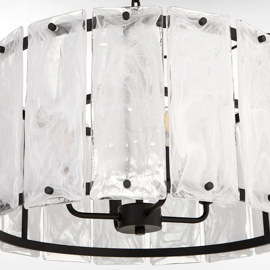 4 Light Pendant, Matte Black