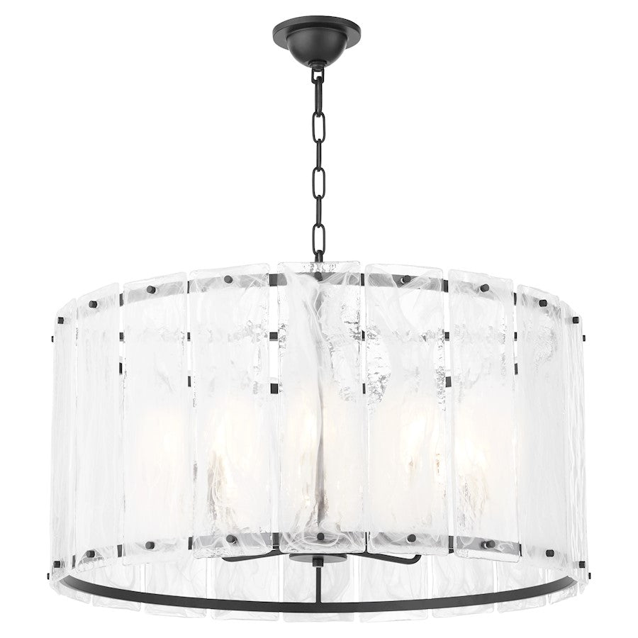 8 Light Pendant, Matte Black