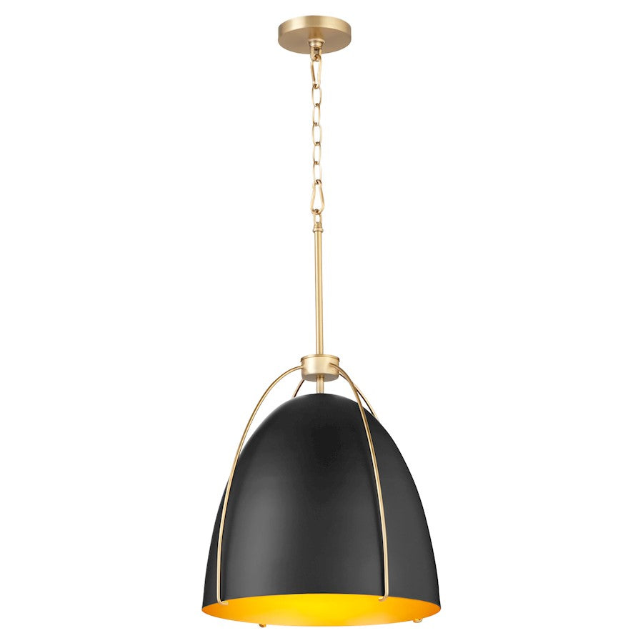 3 Light 18" Pendant, Matte Black