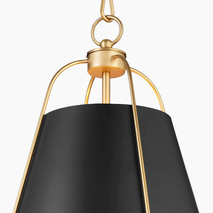 1 Light 15" Pendant, Matte Black