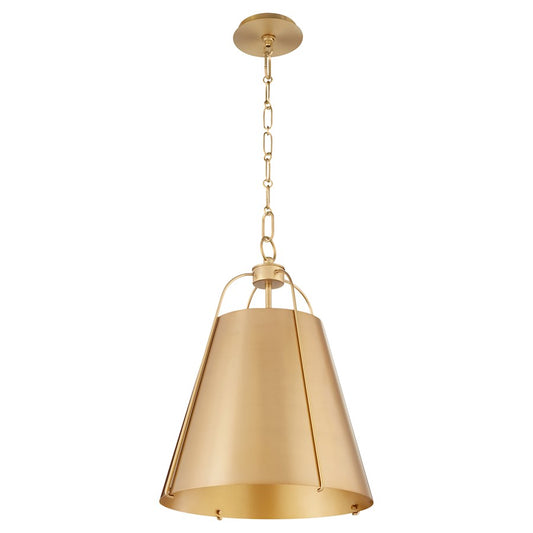 Quorum Ellen 1Lt 15" Pendant, Aged Brass - 861-1-80