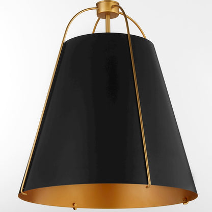 3 Light 18" Pendant, Matte Black