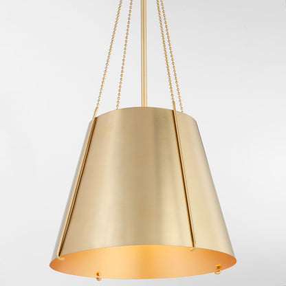 15" Pendant, Aged Brass
