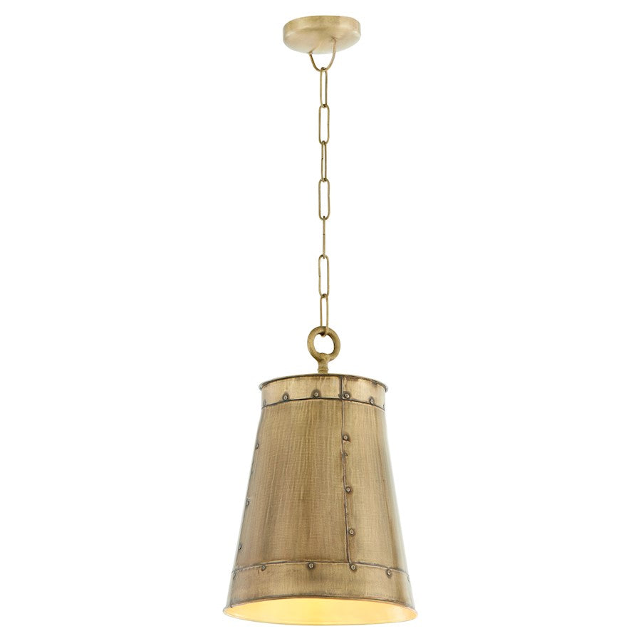 1 Light Pendant, Artisan Brass
