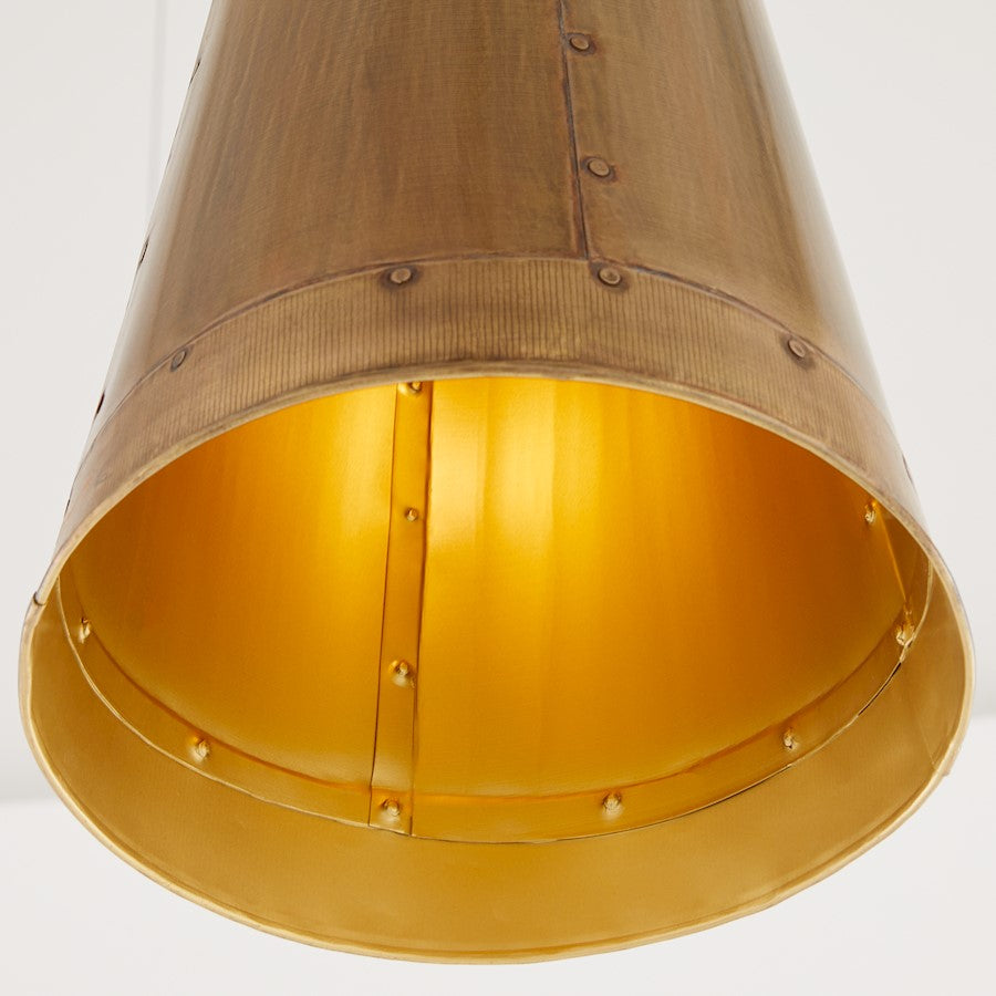 1 Light Pendant, Artisan Brass