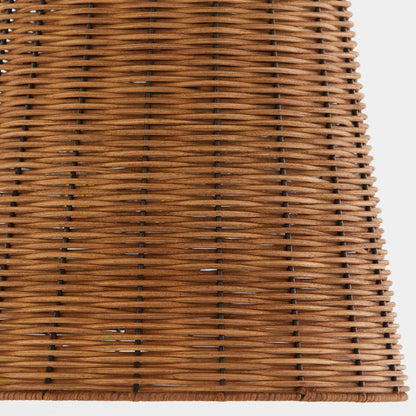 3 Light Wicker Pendant, Matte Black