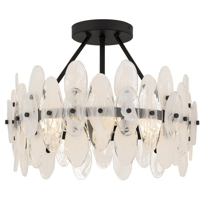 Quoizel Abigail 4-Lt Matte Black Semi-Flush Mount, Matte Black - ABI1718MBK