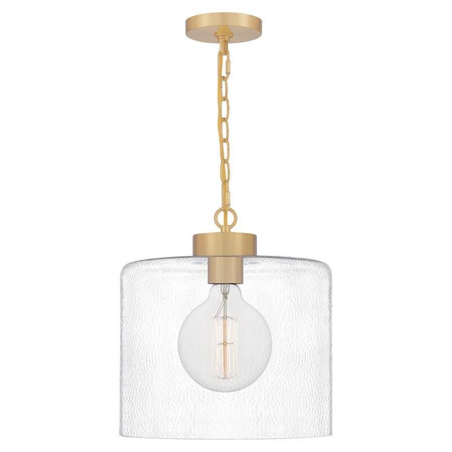 Quoizel Abner 1 Light Chain Hung Mini Pendant, Aged Brass