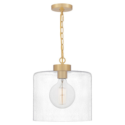 Quoizel Abner 1 Light Chain Hung Mini Pendant, Aged Brass