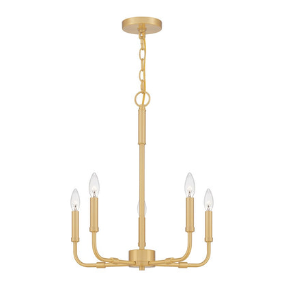 Quoizel Abner 5 Light 18" Chandelier, Aged Brass