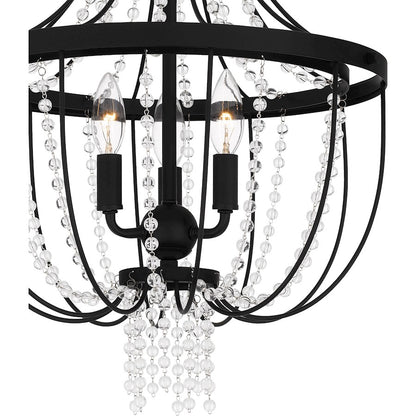 Quoizel Adelaide 3 Light Semi-Flush Mount, Matte Black