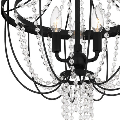 Quoizel Adelaide 3 Light Semi-Flush Mount, Matte Black