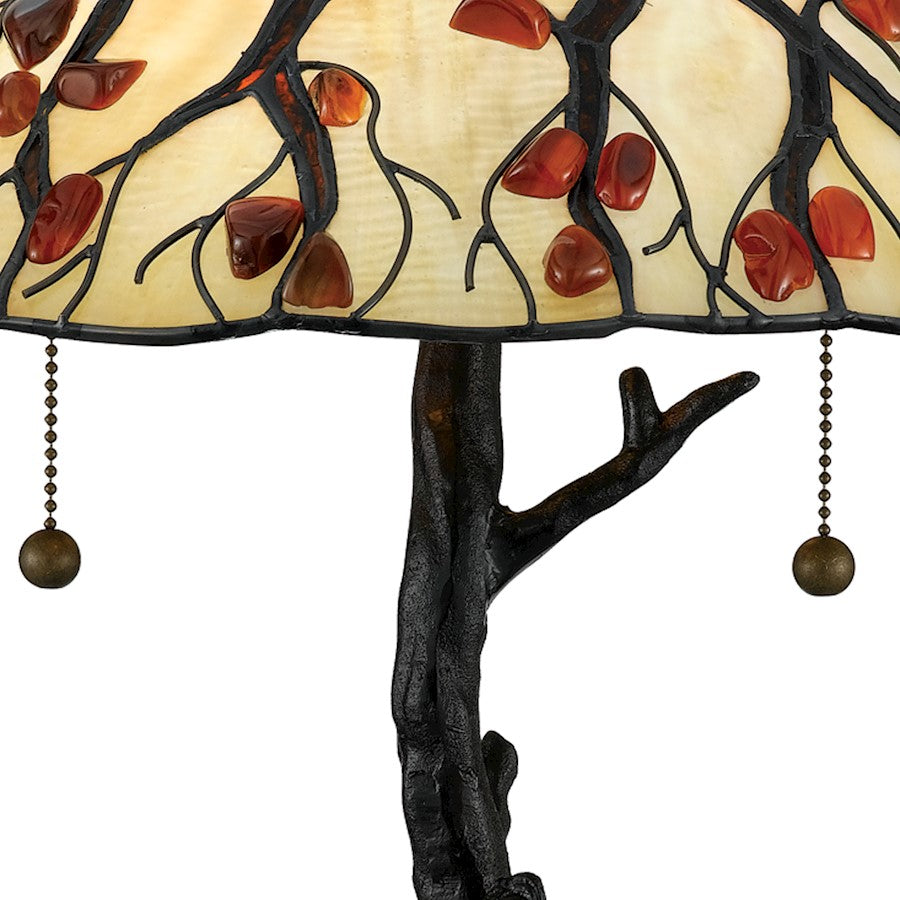 Whispering Wood Table Lamp, Valiant Bronze
