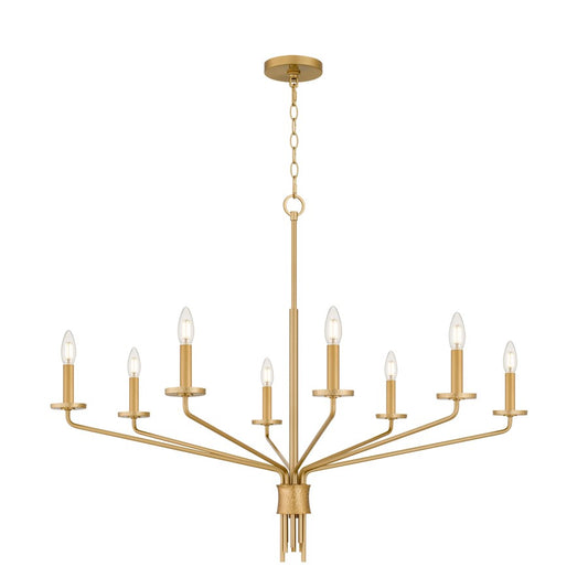 Quoizel Alexander 8-Lt Brushed Gold Chandelier, Brushed Gold - ALEX5040BRG