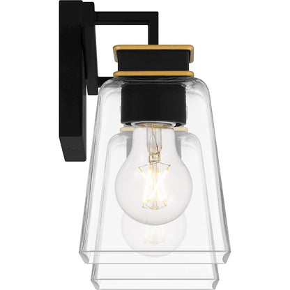 2 Light Bathroom Vanity Light, Matte Black