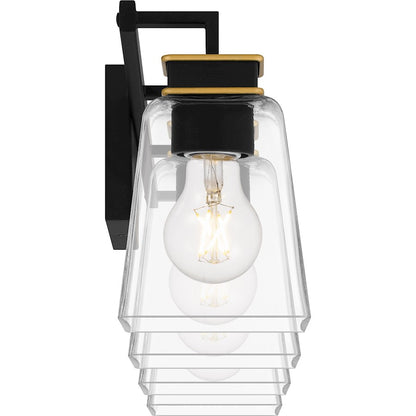 4 Light Bathroom Vanity Light, Matte Black