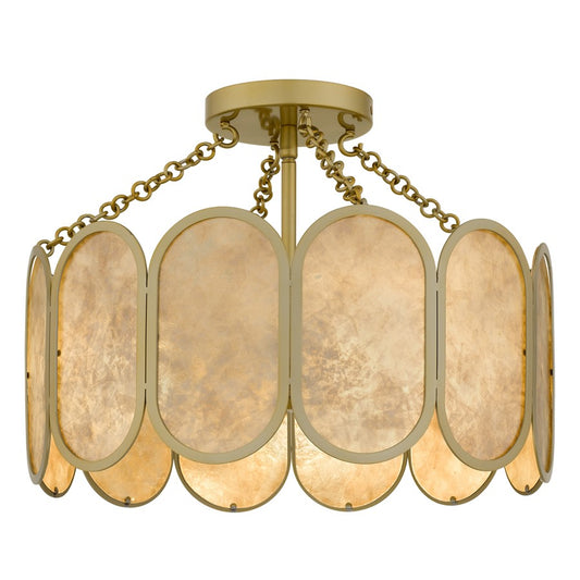 Quoizel Amalia 3-Lt Lt Gold Semi-Flush Mount, Light Gold - AMAL1716LG