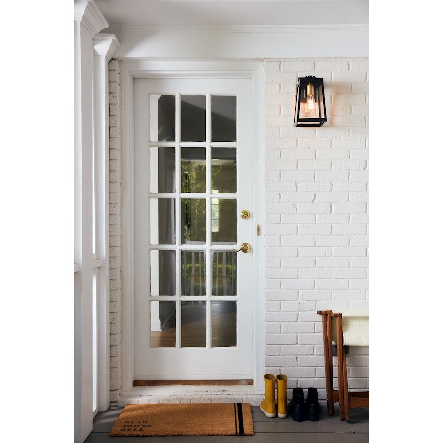 Quoizel Amberly Grove 1 Light Outdoor Lantern, Bronze/Clear