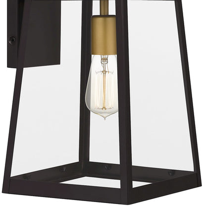 Quoizel Amberly Grove 1 Light Outdoor Lantern, Bronze/Clear
