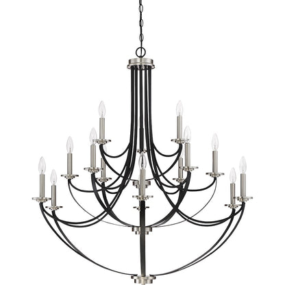 Quoizel Alana 15 Light Chandelier, Mystic Black